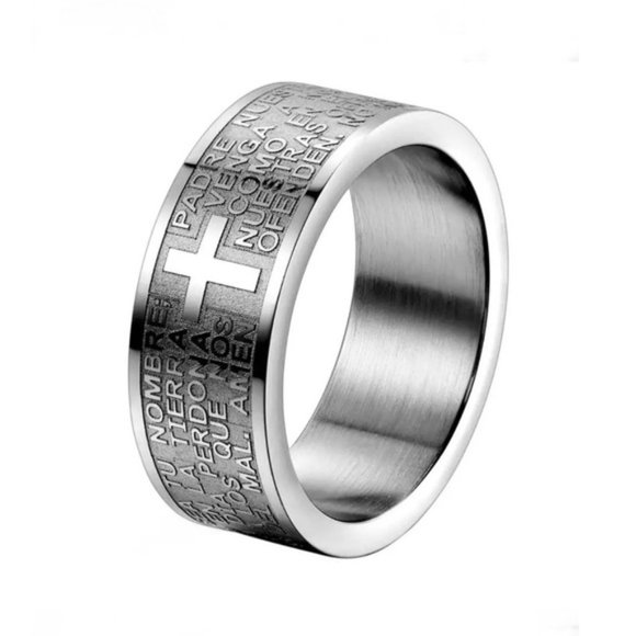 Jewelry - 8mm Cross Stainless Steel Ring Men’s / Women’s